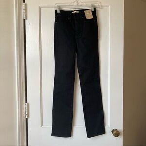 Madewell Stovepipe jeans in black rinse wash sz 24